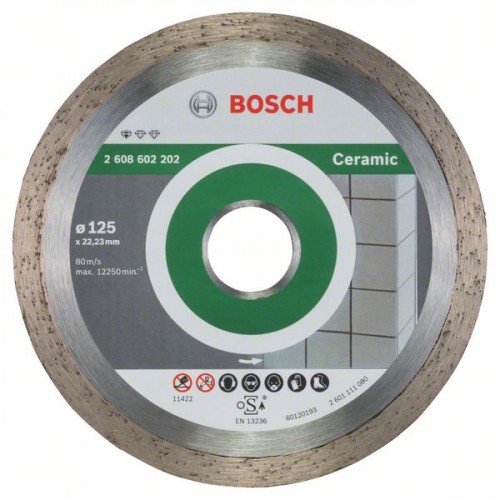 BOSCH Diamantový deliaci kotúč Standard for Ceramic 125x22,23mm 2608602202