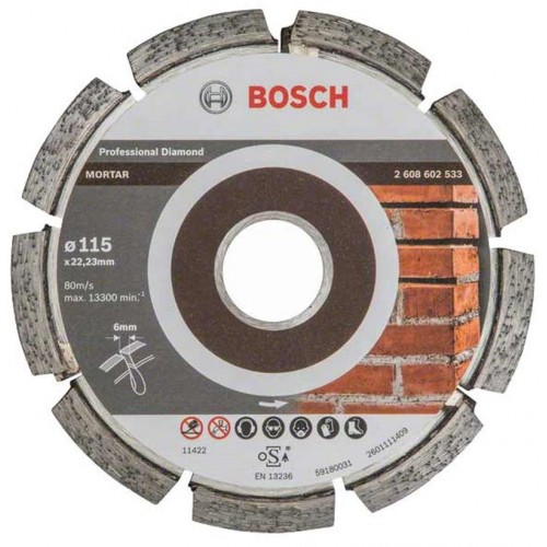 BOSCH Expert for Mortar Diamantový deliaci kotúč, 115 x 6 x 7 x 22,23 mm 2608602533