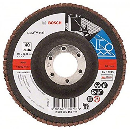 BOSCH Best for Metal Lamelový brusný kotouč X571, 115x22,23mm, 40, 2608605450