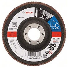 BOSCH Best for Metal Lamelový brusný kotouč X571, 115x22,23mm, 80, 2608605452