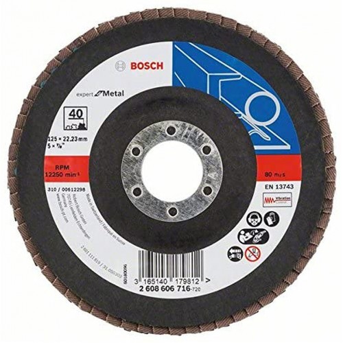 BOSCH Expert for Metal Lamelový brúsny kotúč X551, 125x22,23mm, 60, 2608606717