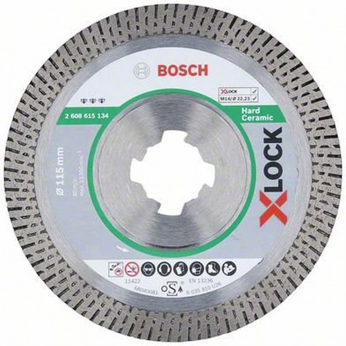 BOSCH Best for Hard Ceramic systému X-LOCK, Diamantový rezný kotúč, 115mm 2608615134