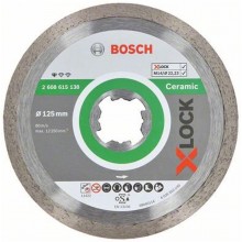 BOSCH X-LOCK Standard for Ceramic Diamantový rezný kotúč, 125 × 22,23 × 1,6 × 7 2608615138