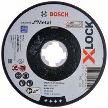 BOSCH X-LOCK Expert for Metal Plochý rezný kotúč, 125 × 1,6 × 22,23mm 2608619254