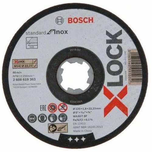 BOSCH X-LOCK Standard for Inox 125 × 1,6 mm T41 2608619363 BOSCH X-LOCK Standard for Inox 125 × 1,6 mm T41 2608619363