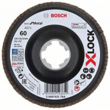 BOSCH X-LOCK Best for Metal Lamelový brúsny kotúč X571, 115x22,23mm, G40, 2608621763