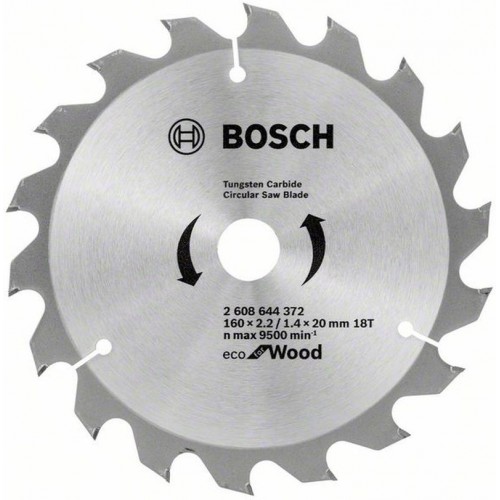 BOSCH Pílový kotúč Eco for Wood, 160x20x2,2/1,4 z18, 2608644372