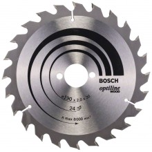 BOSCH Pílový kotúč Optiline Wood, 190x2,0/1,3 mm 2608641185