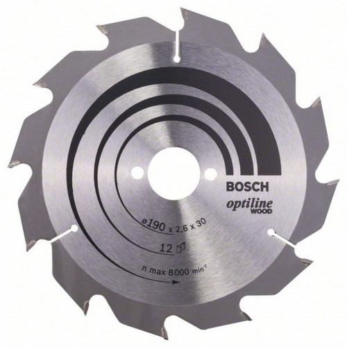 BOSCH Pílový kotúč Optiline Wood, 190x2,6/1,6 mm, 2608641187