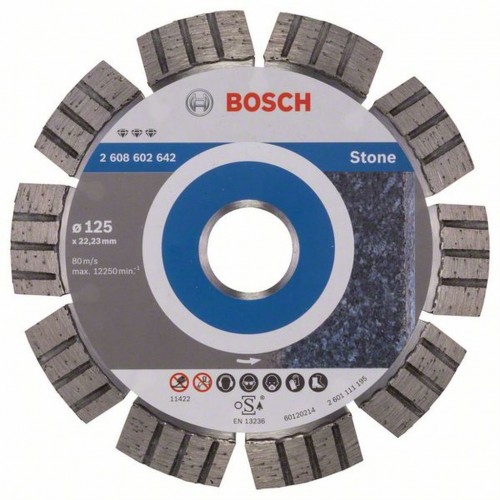 BOSCH Diamantový deliaci kotúč Best for Stone, 125mm 2608602642