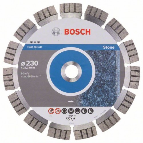 BOSCH Diamantový deliaci kotúč Best for Stone, 230 x 22,23 x 2,4 x 15 mm, 2608602645