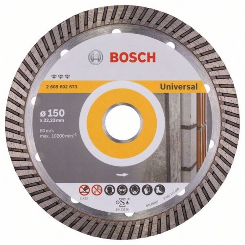 BOSCH Diamantový deliaci kotúč Best for Universal Turbo, 150mm 2608602673