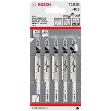 BOSCH Pílové listy do priamočiarej píly T 101 B, 100 mm, 5 ks 2608630030