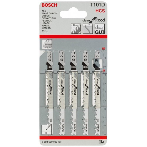 Bosch Pílové listy do priamočiarej píly T 101 D, 100 mm 5 ks, 2608630032