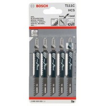 BOSCH Pílový listov do priamočiarych píly T 111 C, Basic for Wood 2608630033