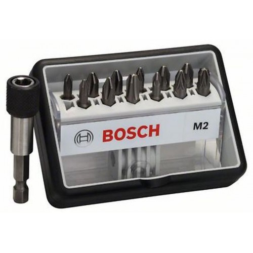 BOSCH 12+1 dielna sada skrutkovacích bitov Robust Line, M Extra-Hart 2607002564