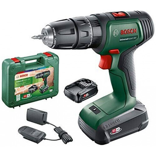 BOSCH UniversalImpact 18V Aku dvojrýchlostný kombinovaný skrutkovač, 2x 1,5Ah 06039D4102