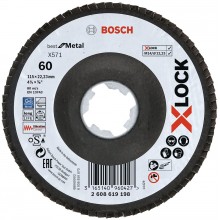 BOSCH X-LOCK Best for Metal Lamelový brúsny kotúč X571, 115x22,23mm, G60, 2608619198