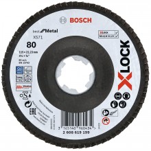 BOSCH X-LOCK Best for Metal Lamelový brúsny kotúč X571, 115x22,23mm, G80, 2608619199