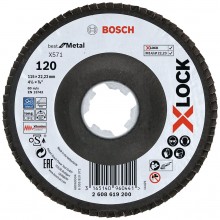 BOSCH X-LOCK Best for Metal Lamelový brúsny kotúč X571, 115x22,23mm, G120 2608619200
