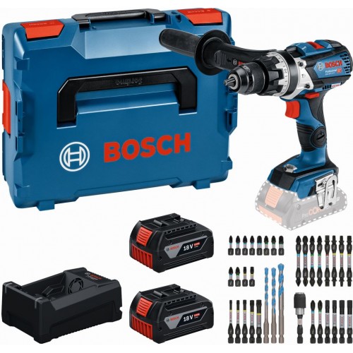 BOSCH GSB 18V-110 C PROFESSIONAL Súprava náradia, 2× 5,0 Ah + GAL + sada bitov 0615A500E0 BOSCH GSB 18V-110 C PROFESSIONAL Súprava náradia, 2× 5,0 Ah + GAL + sada bitov 0615A500E0