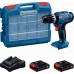 BOSCH GSB 18V-25 PROFESSIONAL Aku príklepový vŕtací skrutkovač, 2x 2,0Ah, kufor 06019K9304