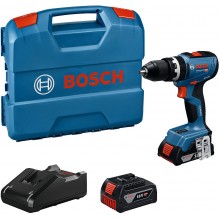 BOSCH GSB 18V-65 PROFESSIONAL Príklepová vŕtačka, 1 x 2.0 Ah, 1 x 4.0Ah, L-Case 06019N3332