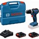 BOSCH GSB18V-52 PROFESSIONAL Aku příklepový uťahovač, 2x 2,0Ah, L-Case 06019S0123