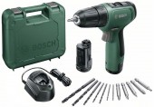 BOSCH EasyDrill 1200 Aku vŕtací skrutkovač (2x1,5 Ah) + GAL 1210 CV + AC kit 06039D3002