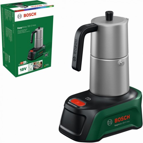 BOSCH EasyMoka 18V-2 Inox Antikorová kanvica Moka, bez aku 06039E4100 BOSCH EasyMoka 18V-2 Inox Antikorová kanvica Moka, bez aku 06039E4100