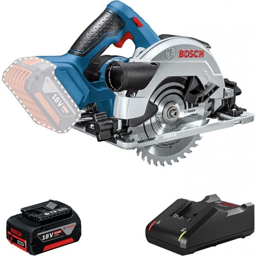 BOSCH GKS 18V-57 Akumulátorová okružná píla + GBA 18V 4.0Ah + GAL 18V-40 0615990M42