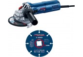 BOSCH GWS 9-125 S PROFESSIONAL Úhlová bruska + 1× dělicí kotouč X-LOCK Carbide Multi Wheel 0615990N3G