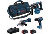 BOSCH Súprava náradia PROFESSIONAL 18V GSB+GBH+GWS+2× 5.0+GAL18V-40 0615A002M4