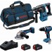 BOSCH PROFESSIONAL Súprava náradia18V GSB+GBH+GWS+2× 5.0+GAL18V-40 0615A002M4