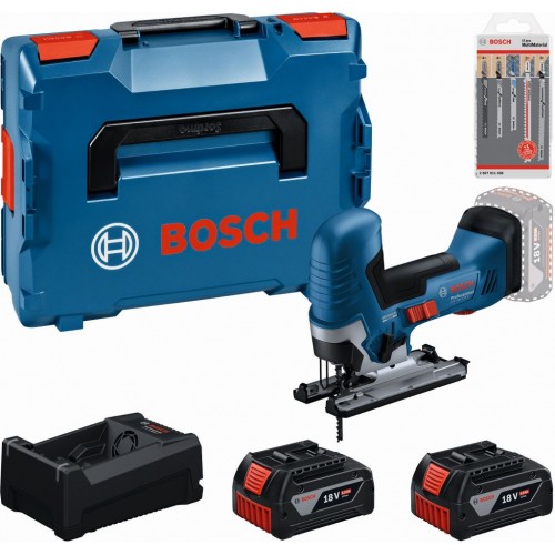 BOSCH Súprava náradia PROFESSIONAL GST 18V-125 S +2×5.0Ah sada pílových plátkov 0615A500E5 BOSCH Súprava náradia PROFESSIONAL GST 18V-125 S +2×5.0Ah sada pílových plátkov 0615A500E5