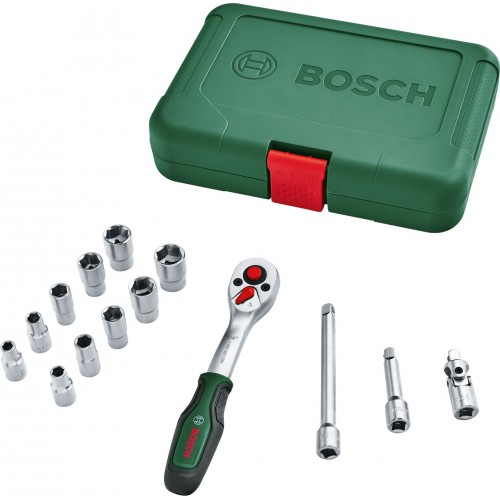 BOSCH 14-dielna súprava 1” nástrčných kľúčov 1600A02BY0