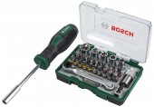 BOSCH 27dielna račňová sada + ručný skrutkovač 2607017331