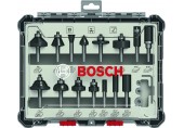 BOSCH Sada frézovacích bitov, 15 ks, zmiešané, 1/4" driek 2607017473