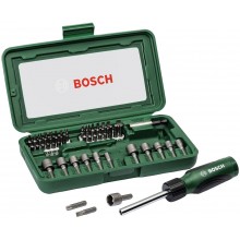 BOSCH 46dielna sada so skrutkovačom 2607019504