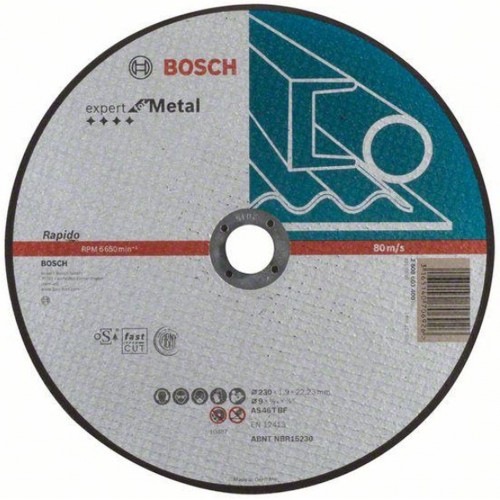 BOSCH Expert for Metal - Rapido Rovný rezací kotúč 230 x 1,9mm 2608603400