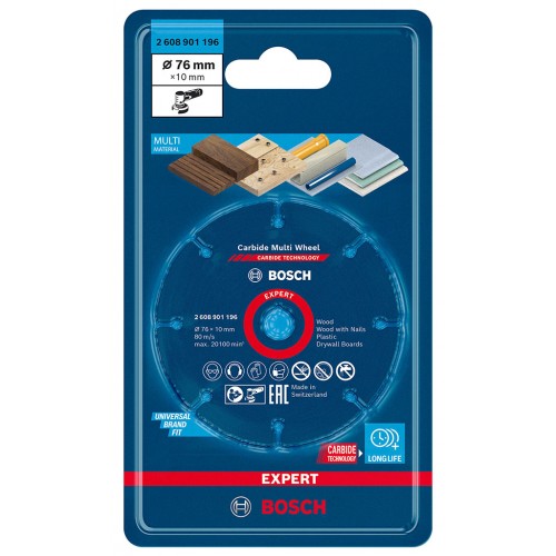 BOSCH Rezací kotúč EXPERT Carbide Multi Wheel, 76 mm, 10 mm 2608901196