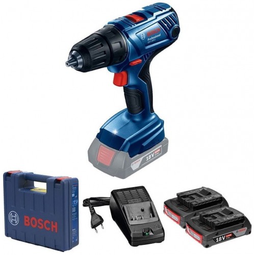 BOSCH GSR 180-LI PROFESSIONAL Akumulátorový vŕtací skrutkovač, 18V, 2x 2.0Ah 06019F8109