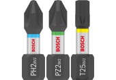 BOSCH Sada skrutkovacích bitov PRO Impact, PH2 (5×)/PZ2 (5×)/T20 (5×)/T25 (5×)/T30 (5×)