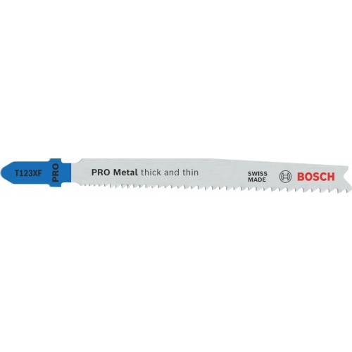 BOSCH List do priamočiarej píly PRO Metal thick and thin T123XF, 100 mm, 2 ks 2608655100