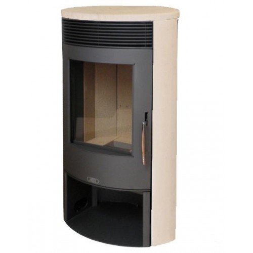 ABX Tartu 5, krbové kachle na drevo, čierny plech + cream, vr. hornej dosky ABX Tartu 5, krbové kachle na drevo, čierny plech + cream, vr. hornej dosky