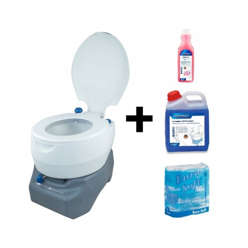 CAMPINGAZ Chemická toaleta Portable 20 L Combo + dezinfekcie a toaletný papier CAMPINGAZ Chemická toaleta Portable 20 L Combo + dezinfekcie a toaletný papier