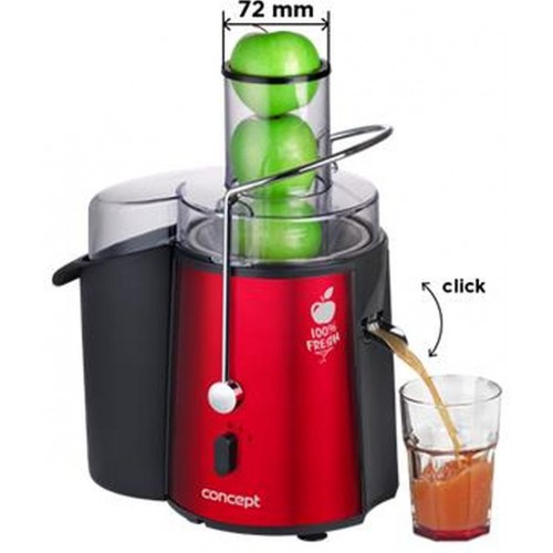CONCEPT LO7028 Odstredivý odšťavovač FRESH, červená lo7028