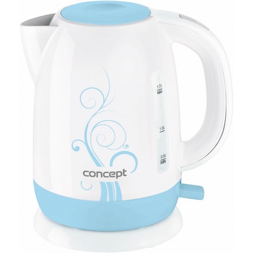 CONCEPT RK-2260bl Rýchlovarná kanvica plastová 1,7 l s modrou potlačou rk2260bl CONCEPT RK-2260bl Rýchlovarná kanvica plastová 1,7 l s modrou potlačou rk2260bl