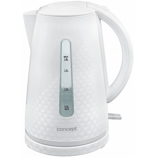 CONCEPT RK-2320 Rýchlovarná kanvica plastová 1,8 l White s 3D potlačou rk2320 CONCEPT RK-2320 Rýchlovarná kanvica plastová 1,8 l White s 3D potlačou rk2320