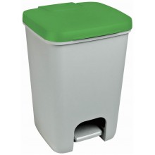 CURVER ESSENTIALS 20L Odpadkový kôš, sivý/zelený 00759-386